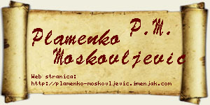 Plamenko Moskovljević vizit kartica